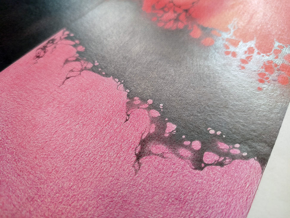 Detail aus einem mittleren Bereich der Zeichnung Ebbe und Flut.