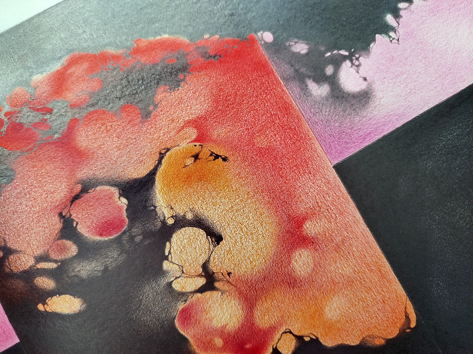 Detail aus einem mittleren Bereich der Zeichnung Ebbe und Flut.