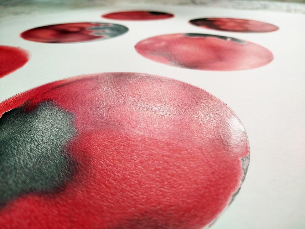 Detail aus einem seitlichen Bereich der Zeichnung Phasen.