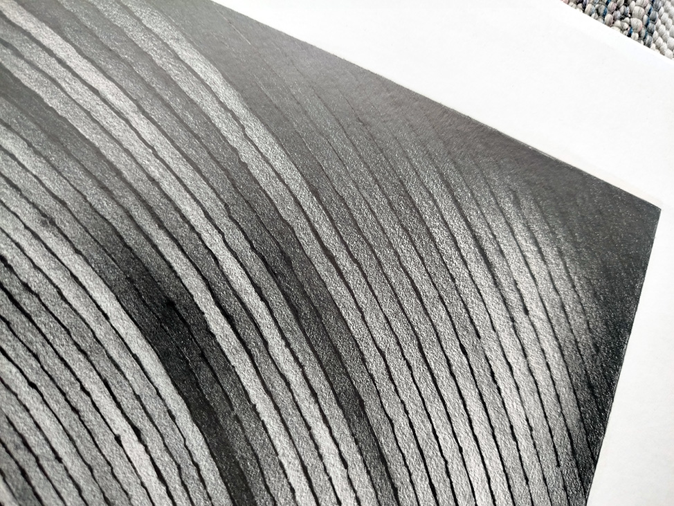 Detail aus einem seitlichen Bereich der Zeichnung Liebe.